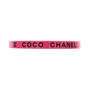 Chanel Coco Logo Choker Chain Necklace Resin and Metal
